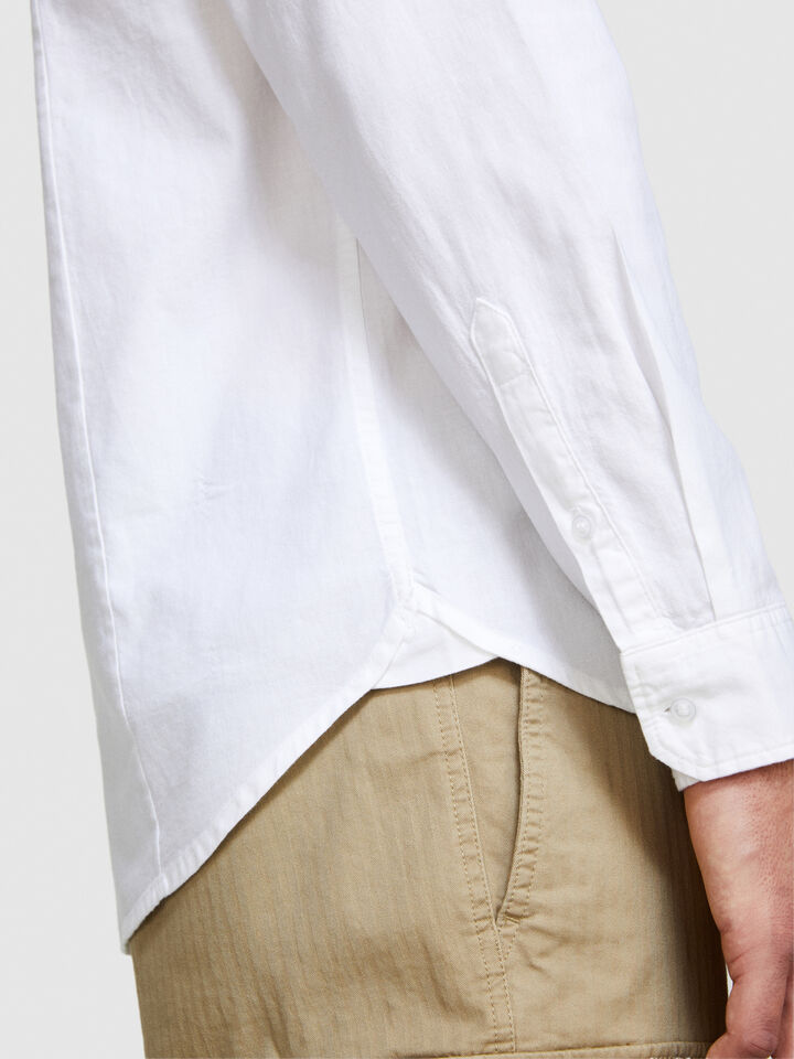 Oxford shirt - men's slim fit shirts - White | Sisley image number 5